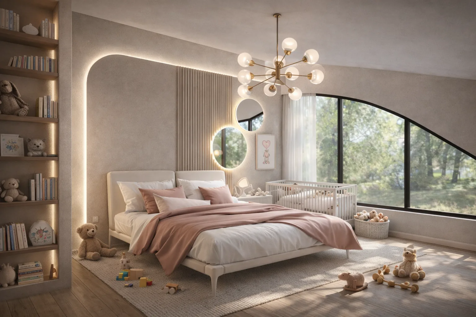 Mtayleb kids bedroom interior design and lighting