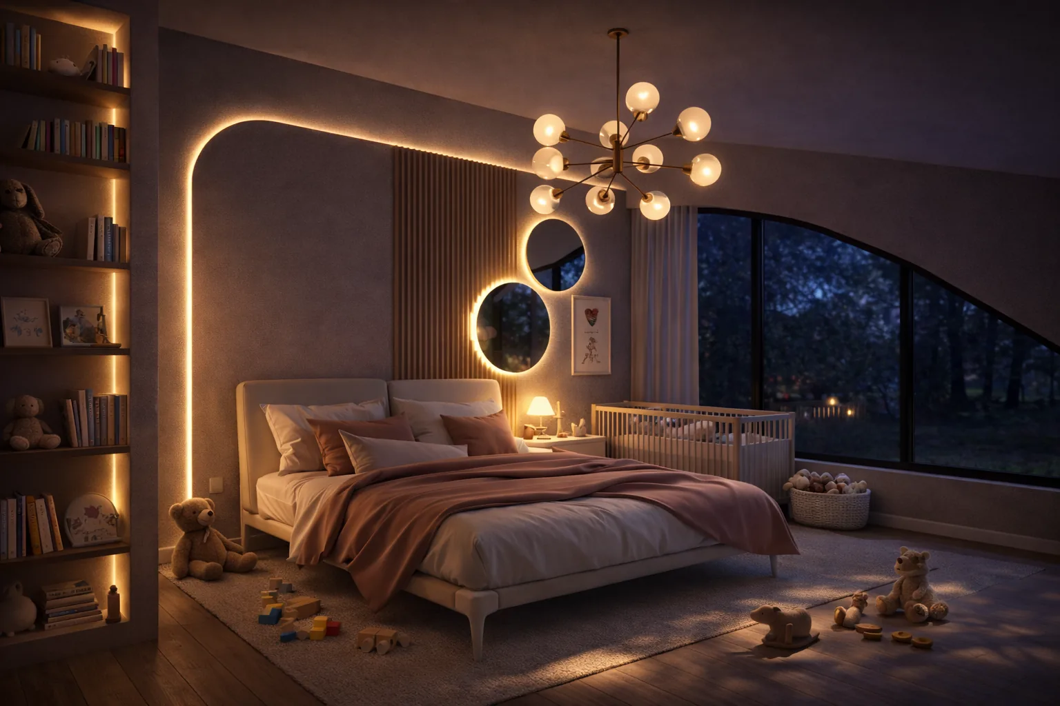 Mtayleb kids bedroom night lighting design